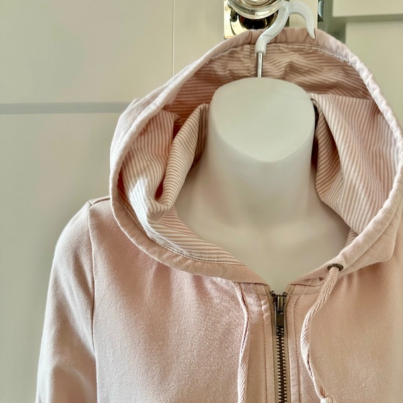 SATURDAYS The Cutest Pink Zip Bow Back Hoodie You'll Ever See Sz M - Picture 2 of 3